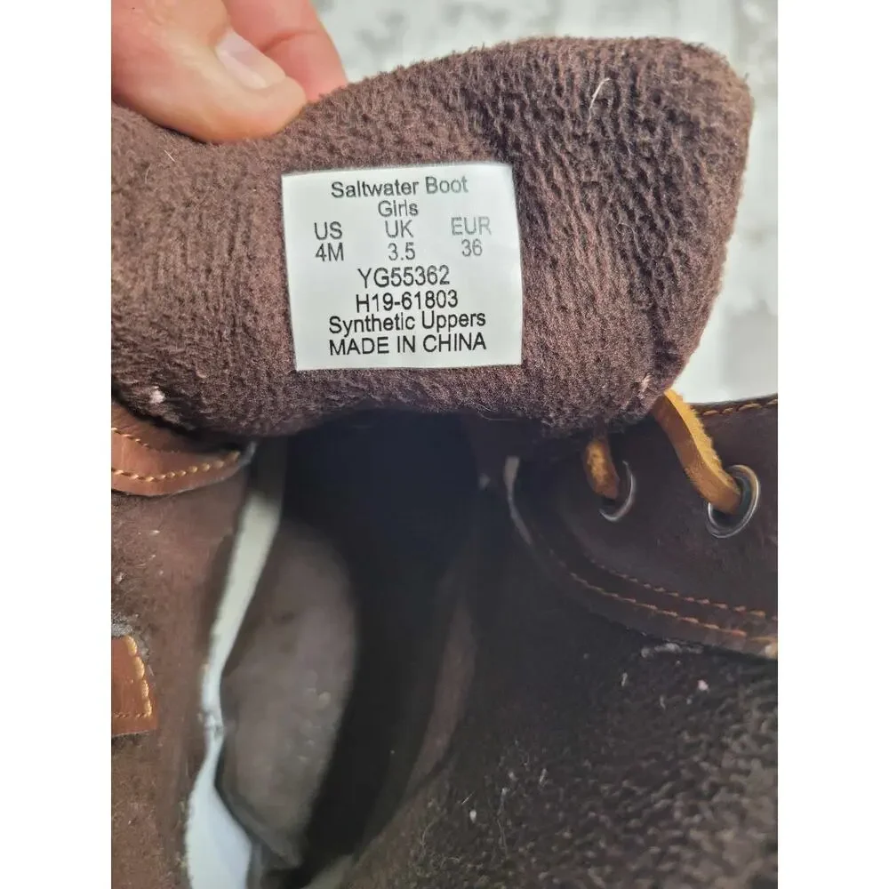 Sperry Girls‎ Saltwater Boot Size 4M Outdoor Preppy